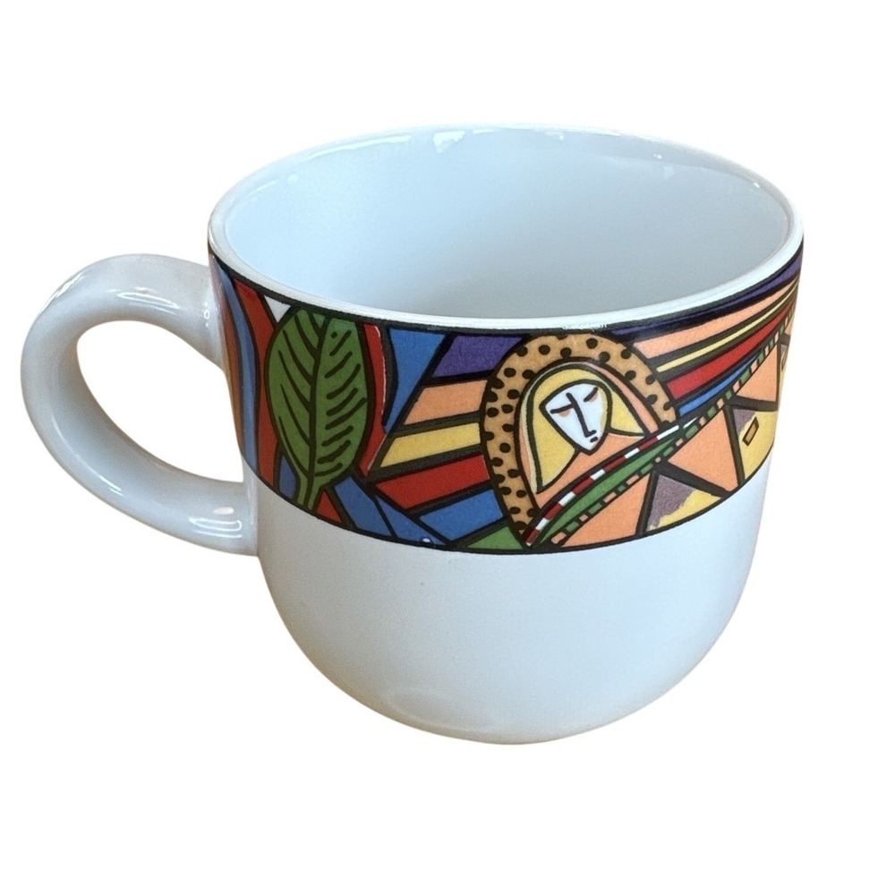 VitroMaster Metropolitan Coffee Mug Retired 1991‎ Vintage Replacement Colorful